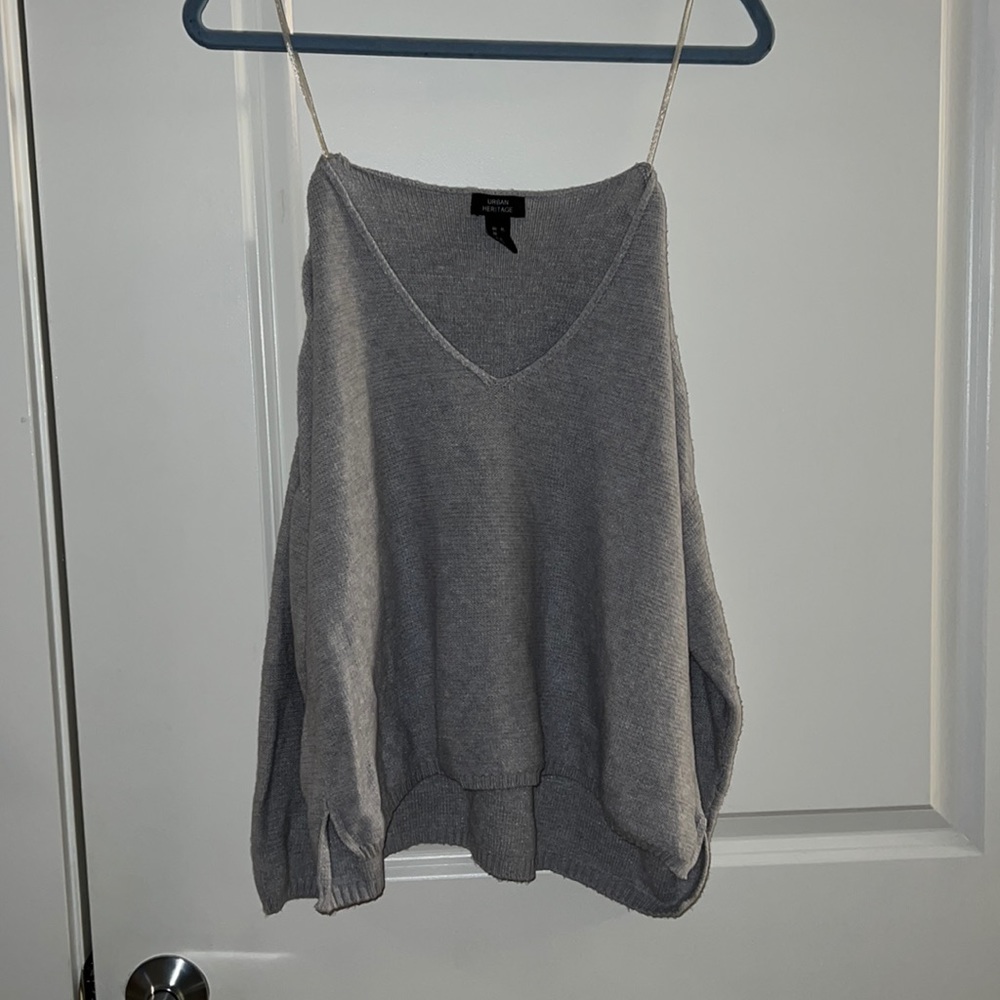 Grey v neck sweater